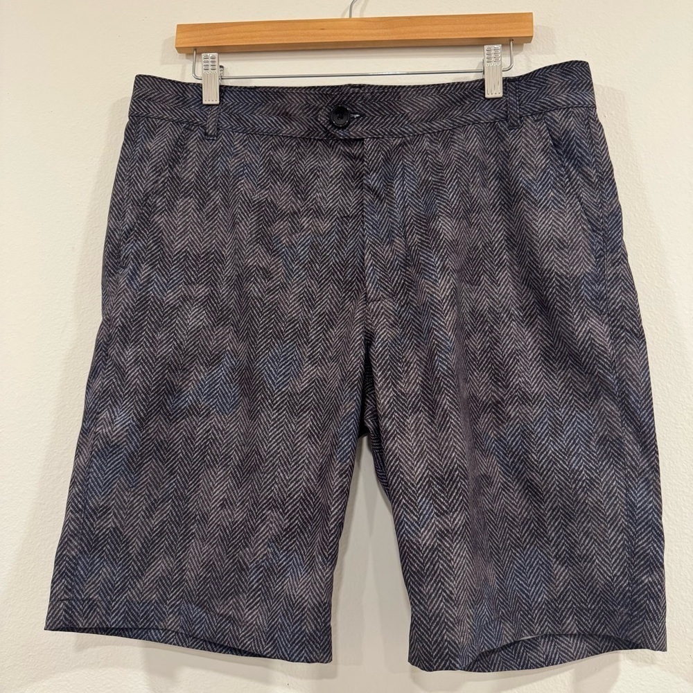 Greyson Montauk Men's Herringbone Bermuda Shorts 10” Size 36